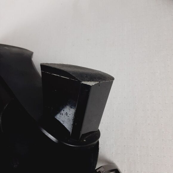 United Tokyo Womens Black Leather Boots with Buckle Animal Print Design - Picture 4 of 16